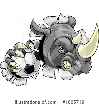 Rhino Clipart #1805719 by AtStockIllustration