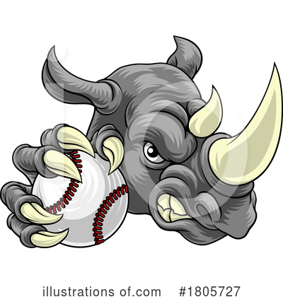 Rhino Clipart #1805727 by AtStockIllustration