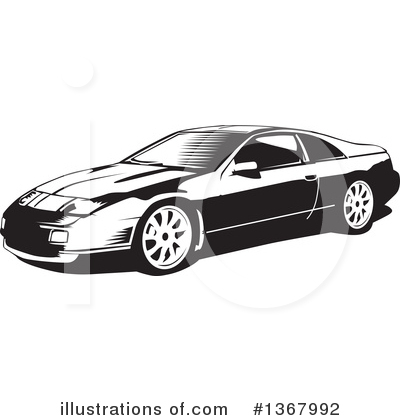 Royalty-Free (RF) Sports Car Clipart Illustration by David Rey - Stock Sample #1367992