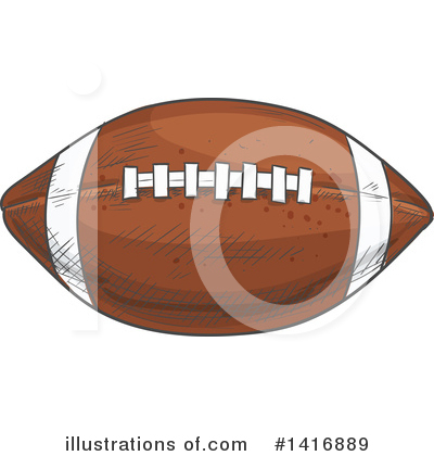 American Football Clipart #1416889 by Vector Tradition SM