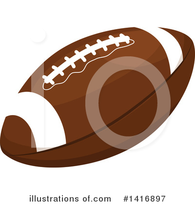 American Football Clipart #1416897 by Vector Tradition SM
