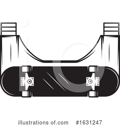 Skateboard Clipart #1631247 by Vector Tradition SM