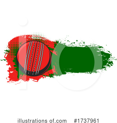 Cricket Ball Clipart #1737961 by Vector Tradition SM