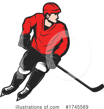 Hockey Player Clipart #1745569 by Vector Tradition SM