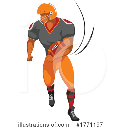 Football Player Clipart #1771197 by Vector Tradition SM