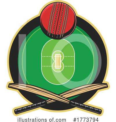 Cricket Ball Clipart #1773794 by Vector Tradition SM