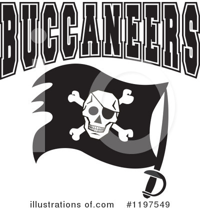 Pirate Flag Clipart #1197549 by Johnny Sajem