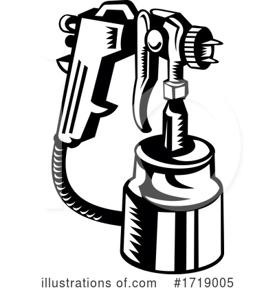 Royalty-Free (RF) Spray Gun Clipart Illustration by patrimonio - Stock Sample #1719005
