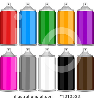 Royalty-Free (RF) Spray Paint Clipart Illustration by Liron Peer - Stock Sample #1312523