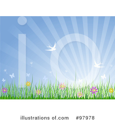 Royalty-Free (RF) Spring Time Clipart Illustration by Pushkin - Stock Sample #97978