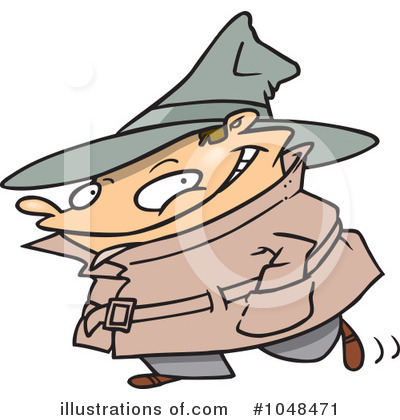 Royalty-Free (RF) Spy Clipart Illustration by toonaday - Stock Sample #1048471