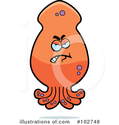 Royalty-Free (RF) Squid Clipart Illustration by Cory Thoman - Stock Sample #102748