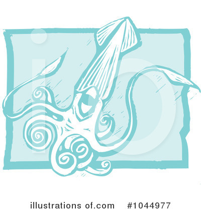 Royalty-Free (RF) Squid Clipart Illustration by xunantunich - Stock Sample #1044977