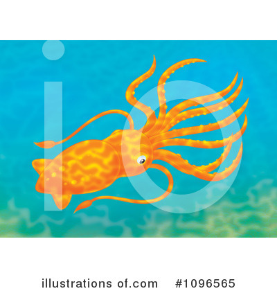 Royalty-Free (RF) Squid Clipart Illustration by Alex Bannykh - Stock Sample #1096565