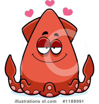 Royalty-Free (RF) Squid Clipart Illustration by Cory Thoman - Stock Sample #1188991