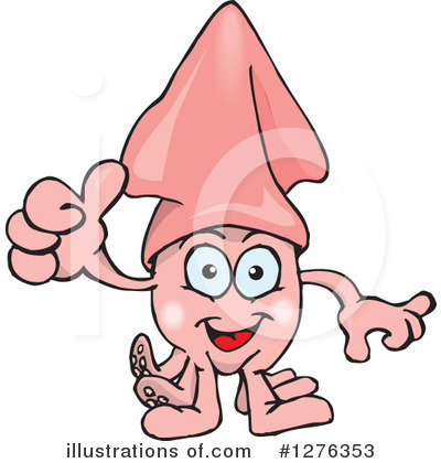 Royalty-Free (RF) Squid Clipart Illustration by Dennis Holmes Designs - Stock Sample #1276353