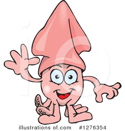 Squid Clipart #1276354 by Dennis Holmes Designs