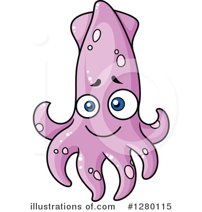 Royalty-Free (RF) Squid Clipart Illustration by Vector Tradition SM - Stock Sample #1280115