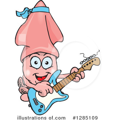 Royalty-Free (RF) Squid Clipart Illustration by Dennis Holmes Designs - Stock Sample #1285109
