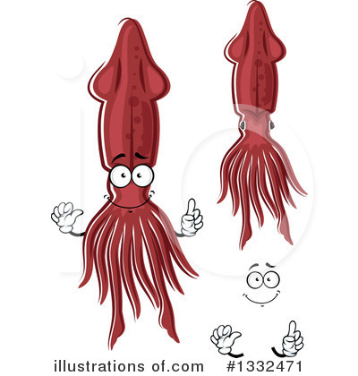 Royalty-Free (RF) Squid Clipart Illustration by Vector Tradition SM - Stock Sample #1332471