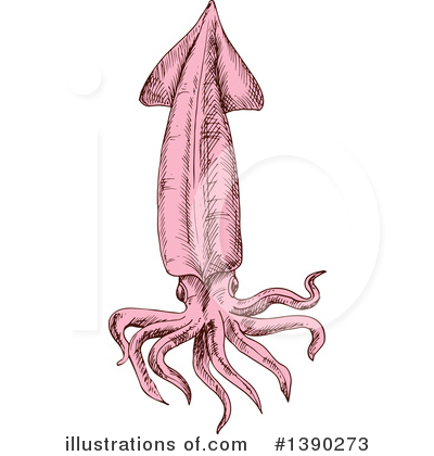 Royalty-Free (RF) Squid Clipart Illustration by Vector Tradition SM - Stock Sample #1390273