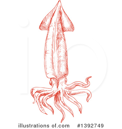 Royalty-Free (RF) Squid Clipart Illustration by Vector Tradition SM - Stock Sample #1392749