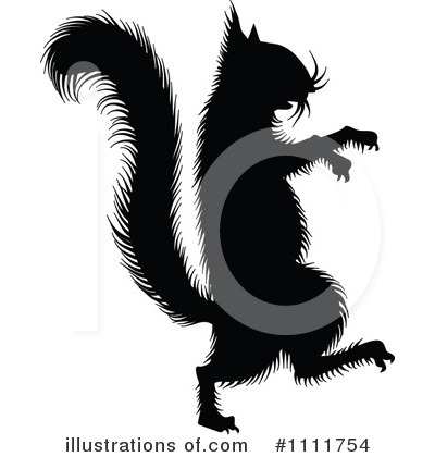 Royalty-Free (RF) Squirrel Clipart Illustration by Prawny Vintage - Stock Sample #1111754