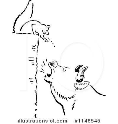 Royalty-Free (RF) Squirrel Clipart Illustration by Prawny Vintage - Stock Sample #1146545