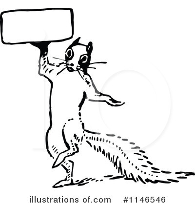 Royalty-Free (RF) Squirrel Clipart Illustration by Prawny Vintage - Stock Sample #1146546