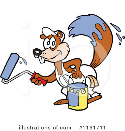 Royalty-Free (RF) Squirrel Clipart Illustration by LaffToon - Stock Sample #1161711