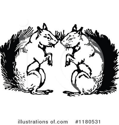 Royalty-Free (RF) Squirrel Clipart Illustration by Prawny Vintage - Stock Sample #1180531