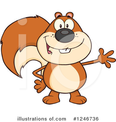 Royalty-Free (RF) Squirrel Clipart Illustration by Hit Toon - Stock Sample #1246736