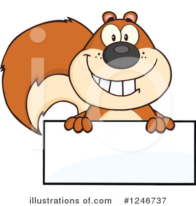 Royalty-Free (RF) Squirrel Clipart Illustration by Hit Toon - Stock Sample #1246737