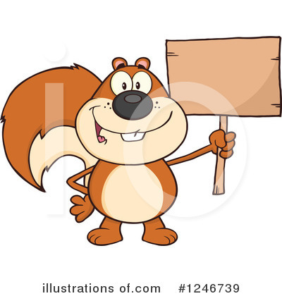 Royalty-Free (RF) Squirrel Clipart Illustration by Hit Toon - Stock Sample #1246739