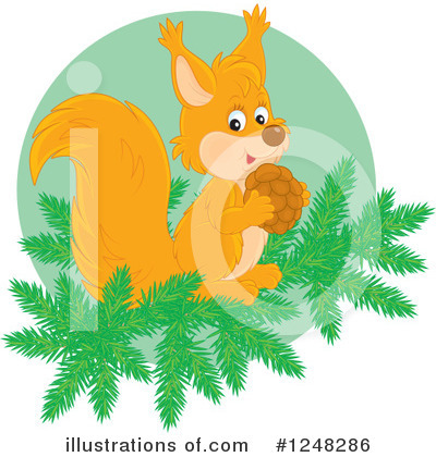 Royalty-Free (RF) Squirrel Clipart Illustration by Alex Bannykh - Stock Sample #1248286