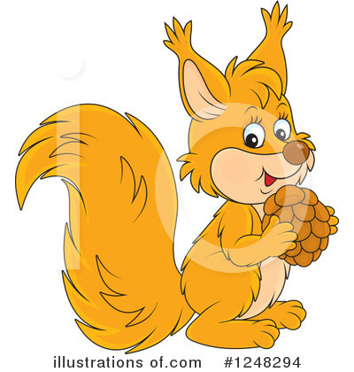 Royalty-Free (RF) Squirrel Clipart Illustration by Alex Bannykh - Stock Sample #1248294