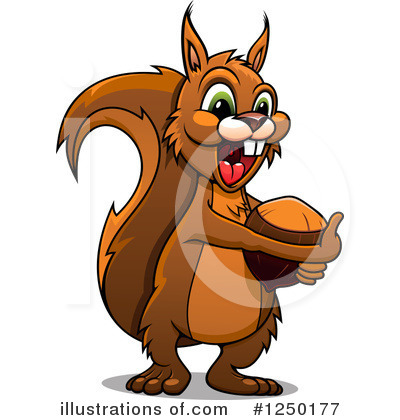 Royalty-Free (RF) Squirrel Clipart Illustration by Vector Tradition SM - Stock Sample #1250177