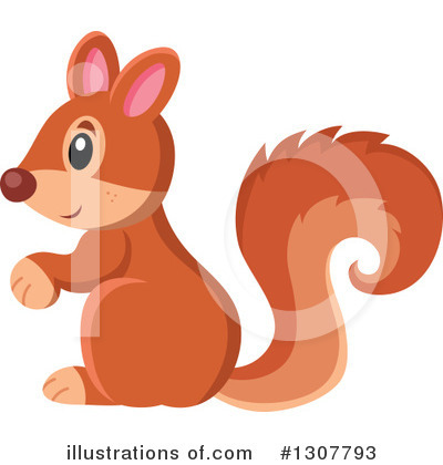 Royalty-Free (RF) Squirrel Clipart Illustration by visekart - Stock Sample #1307793