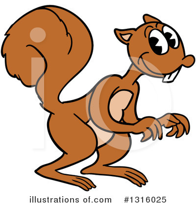 Royalty-Free (RF) Squirrel Clipart Illustration by LaffToon - Stock Sample #1316025