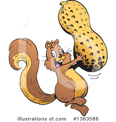 Royalty-Free (RF) Squirrel Clipart Illustration by Clip Art Mascots - Stock Sample #1363586