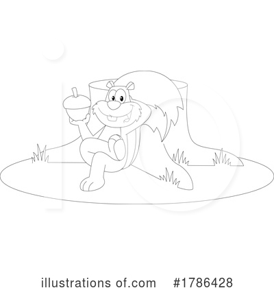 Royalty-Free (RF) Squirrel Clipart Illustration by Hit Toon - Stock Sample #1786428