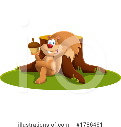 Royalty-Free (RF) Squirrel Clipart Illustration by Hit Toon - Stock Sample #1786461
