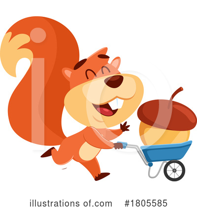 Royalty-Free (RF) Squirrel Clipart Illustration by Hit Toon - Stock Sample #1805585