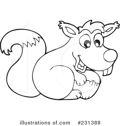 Royalty-Free (RF) Squirrel Clipart Illustration by visekart - Stock Sample #231388