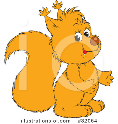 Royalty-Free (RF) Squirrel Clipart Illustration by Alex Bannykh - Stock Sample #32064