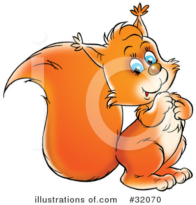 Royalty-Free (RF) Squirrel Clipart Illustration by Alex Bannykh - Stock Sample #32070