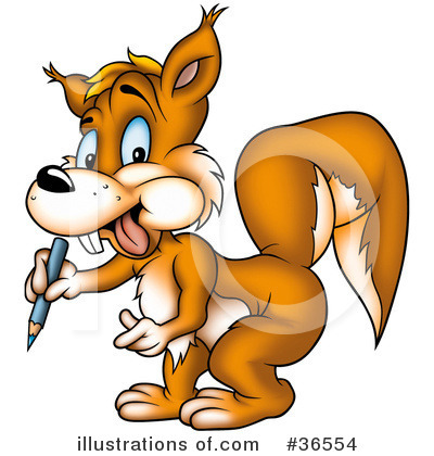 Royalty-Free (RF) Squirrel Clipart Illustration by dero - Stock Sample #36554