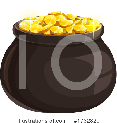 Pot Of Gold Clipart #1732820 by Vector Tradition SM