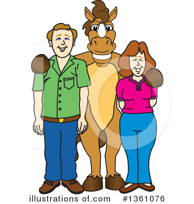 Royalty-Free (RF) Stallion School Mascot Clipart Illustration by Mascot Junction - Stock Sample #1361076