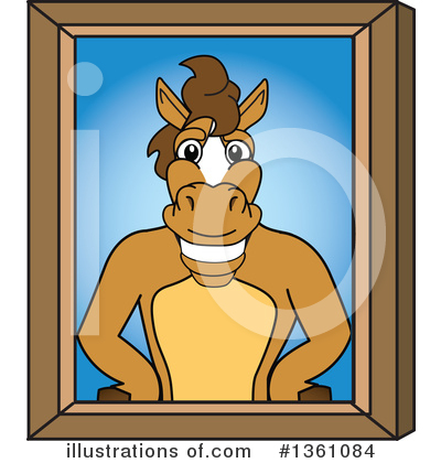 Royalty-Free (RF) Stallion School Mascot Clipart Illustration by Mascot Junction - Stock Sample #1361084
